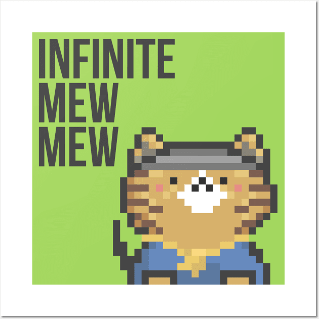 Pixel Cat 007 Wall Art by Infinite Mew Mew